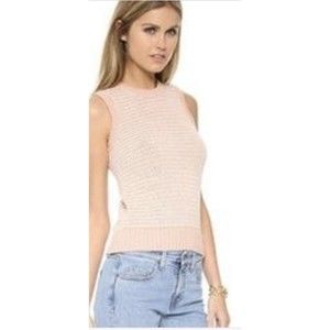 J Brand Women's Garey Sweater Tank, Rose Cloud/ Cloud Cream, Large